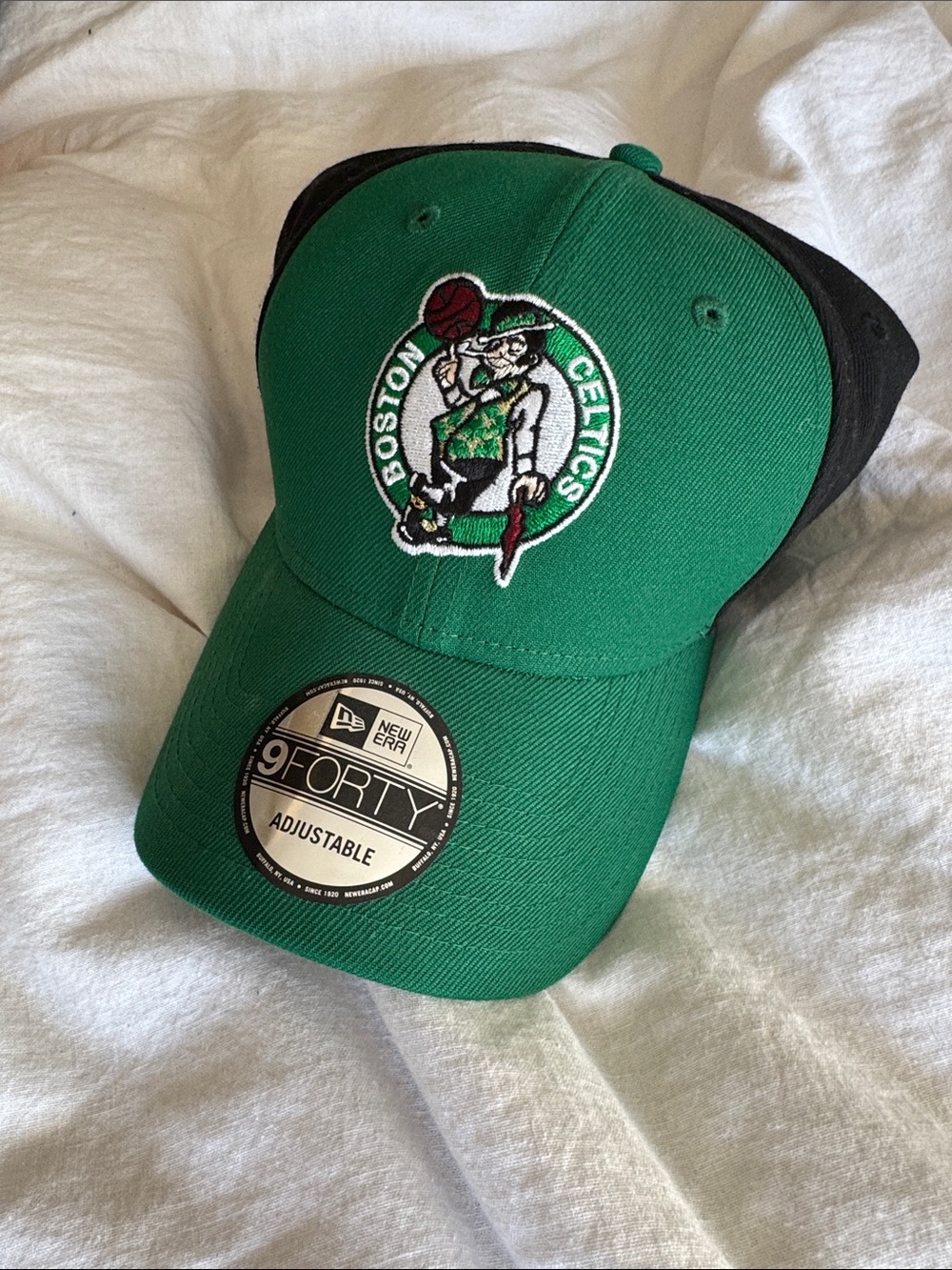 New Era Boston Celtics Green & Black 9FORTY Adjustable Hat